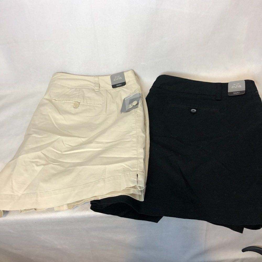 Mossimo lot of 2 Low Rise Slim - the hip and thigh Chino Shorts size 24W      WS